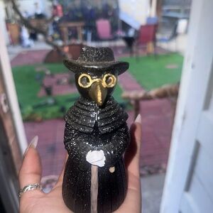 Black and Gold Plague Doctor Incense Holder